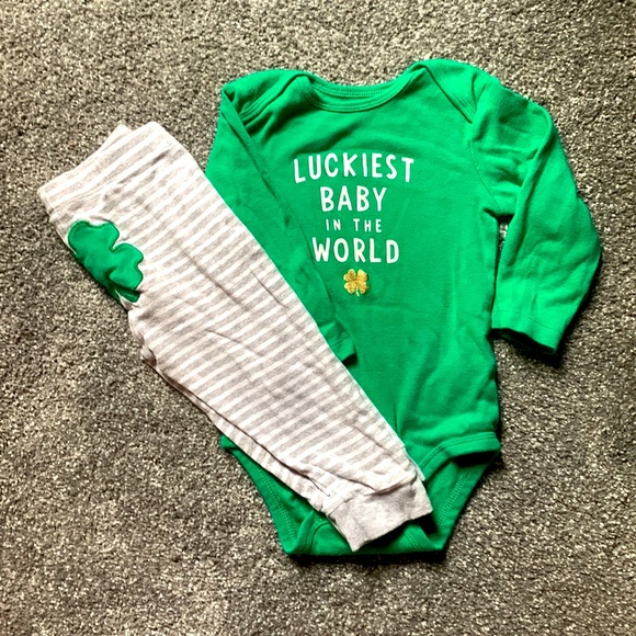 Carter's Other - Luckiest Baby St Patrick Baby Outfit Green 12 months